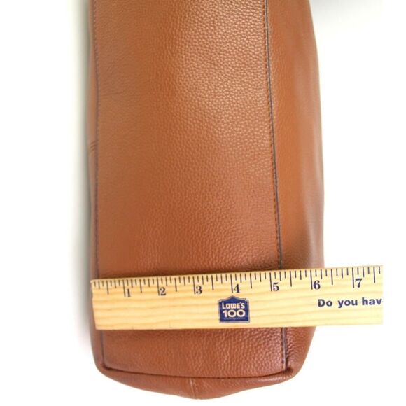 ROOMY Vince Camuto TAN BROWN GENUINE LEATHER SHOULDER BAG HANDBAG TOTE PURSE - Picture 13 of 16